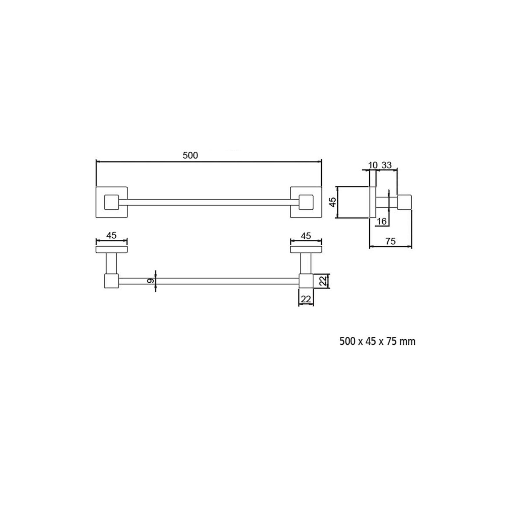 BARRA DE 50CM  MOD,NERVION 495X45X75