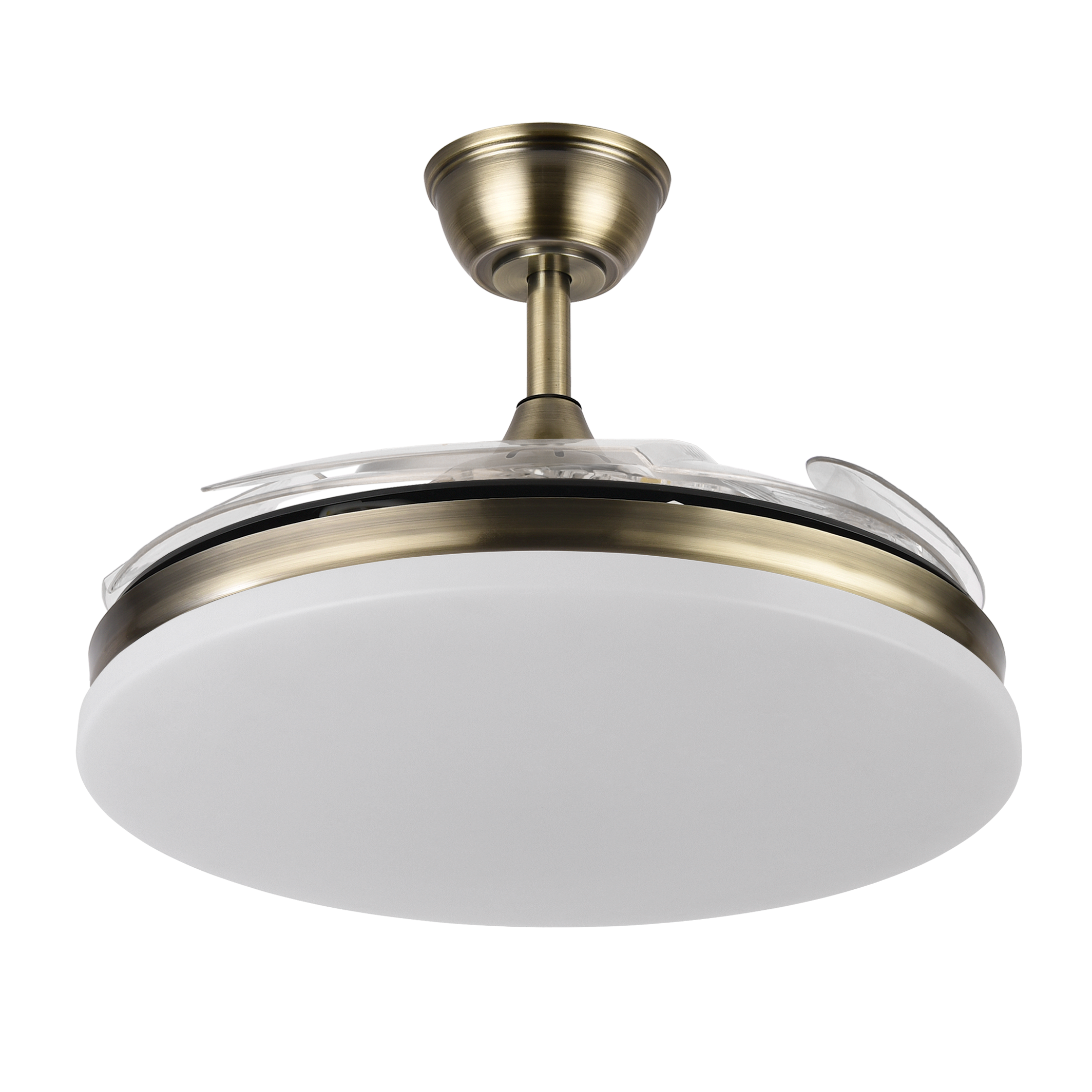 VENTILADOR TRIDENTE 59w CUERO 4 ASPAS 6980LM REGULADOR INTENSIDAD