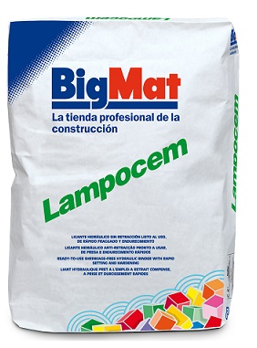 SACO MORTERO RAPIDO LAMPOCEM BIGMAT (25 KG)