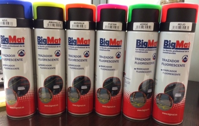 MARCADOR DE OBRA BIGMAT AZUL - SPRAY 500ML