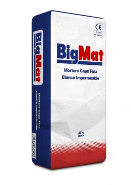 SACO BIGMAT MORTERO BLANCO CAPA FINA 25 KG