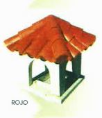 TEJADILLO ARTESANO 4 AG. COMP.  HORMIG. ROJO 52X52