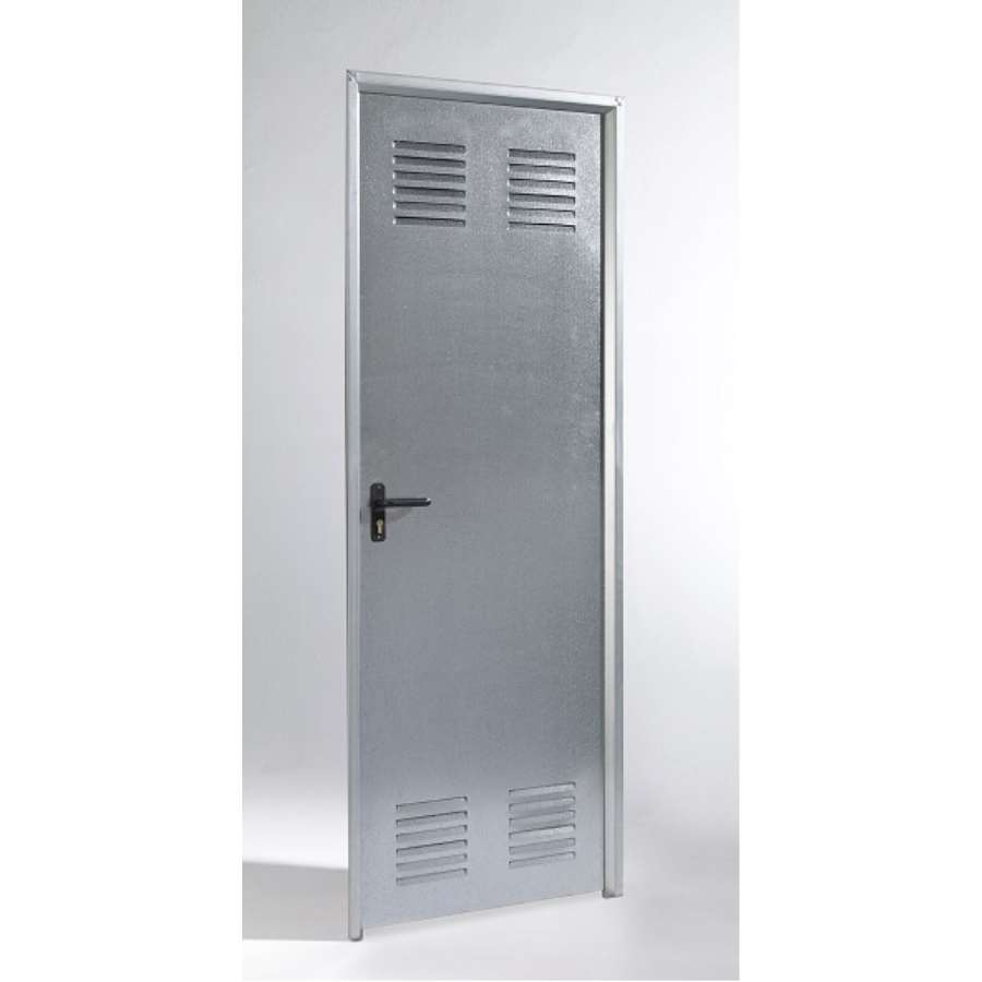 PUERTA GALVANIZADA VENTILADA 790X1800 DERECHA