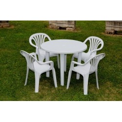 MESA REDONDA  D90CM BLANCA