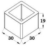 PILAR GRIS LISO 30X30