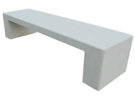 BANCO HORMIGON BLANCO 50X200 CM