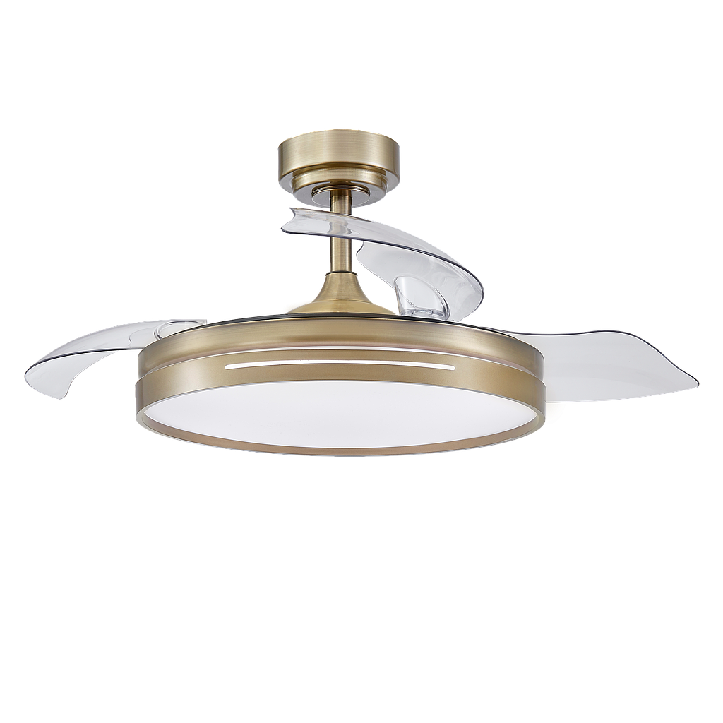 VENTILADOR DC 72W MICENAS COLOR CUERO