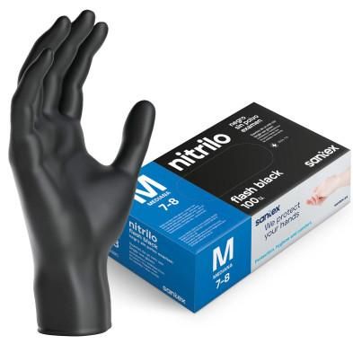 CAJA DE 100 UNDS. GUANTES DE NITRILO NEGRO TALLA -L