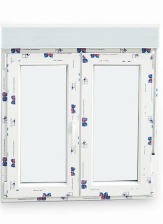 SERIE BIGWIN 70 VENTANA PVC 1000X1155 BLANCO CON PERSIANA 4/16AR/4 LOWE IZQ